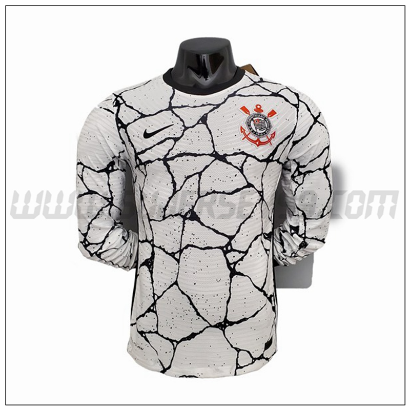 Primera Camiseta Futbol Corinthians Manga Larga 2021 2022