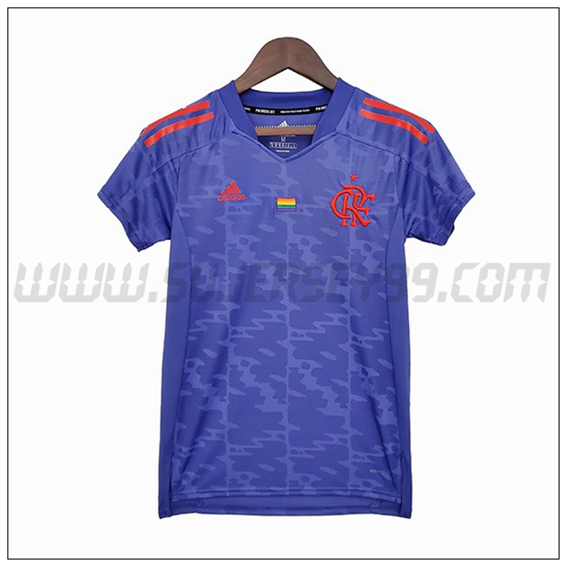 Segunda Camiseta Futbol Flamengo Mujer 2021 2022