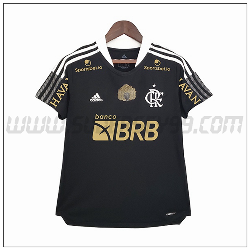 Segunda Camiseta Futbol Flamengo Mujer 2021 2022