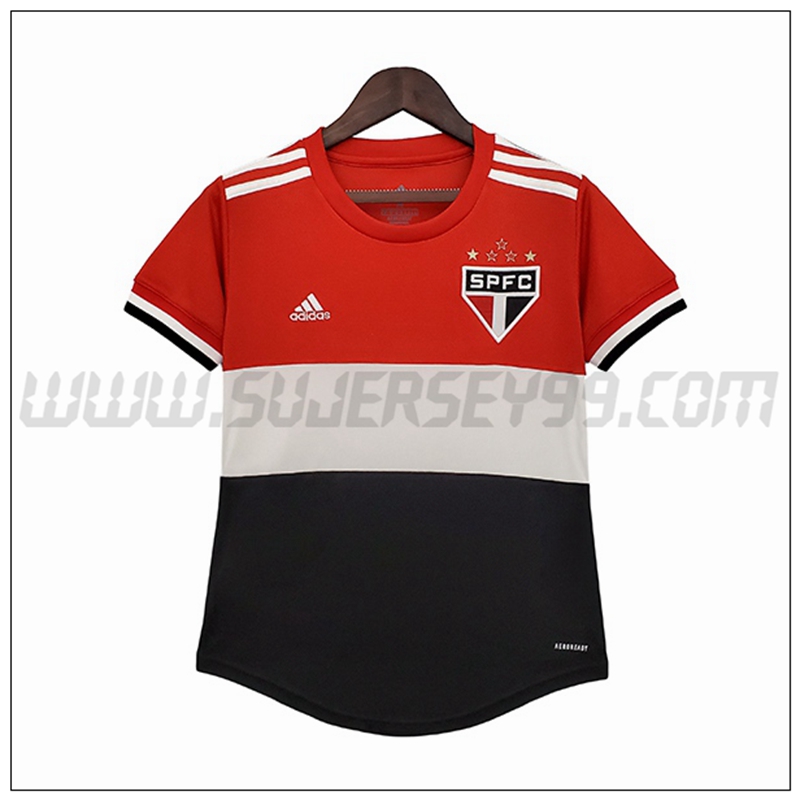 Tercera Camiseta Futbol Sao Paulo FC Mujer 2021 2022