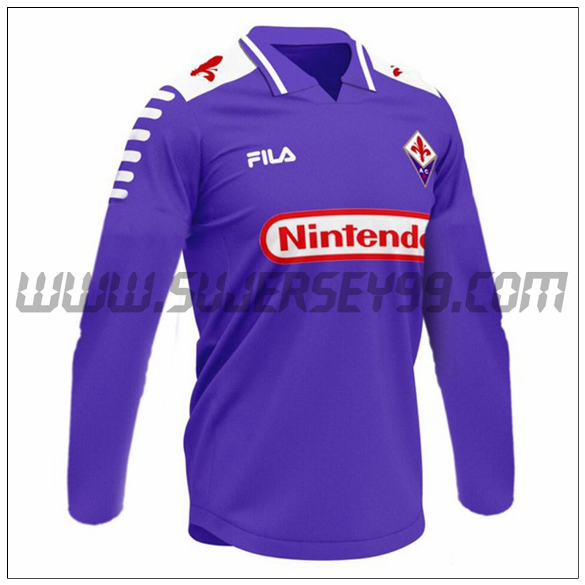 Camiseta Futbol ACF Fiorentina Retro Primera Manga Larga 1998/1999