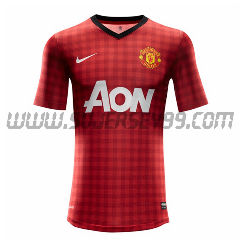 Camiseta Futbol Manchester United Retro Primera 2012/2013