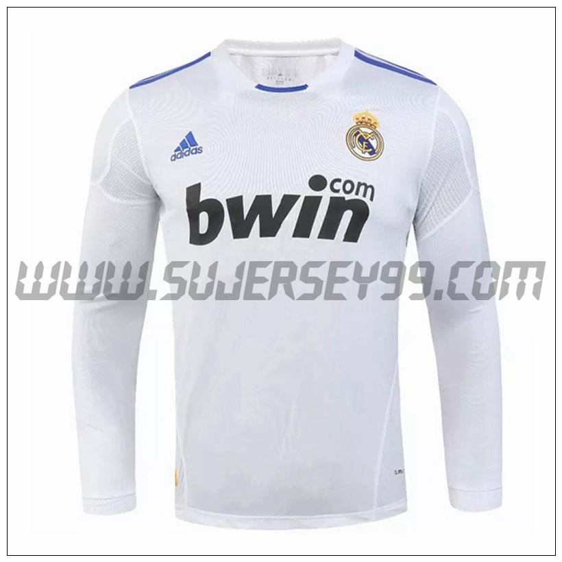 Camiseta Futbol Real Madrid Retro Primera Manga Larga 2010/2011