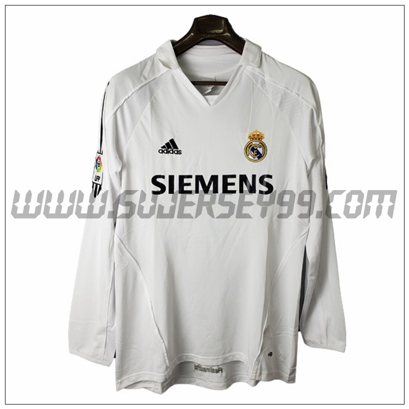 Camiseta Futbol Real Madrid Retro Primera Manga Larga 2005/2006