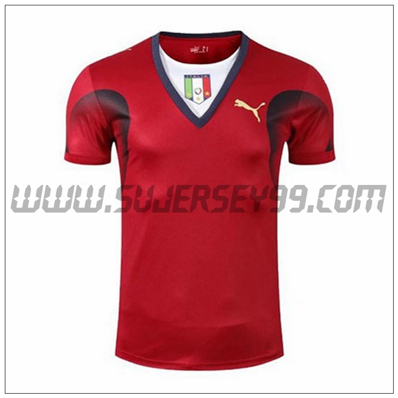 Camiseta Futbol Italia Retro Portero Rojo Copa Mundial 2006
