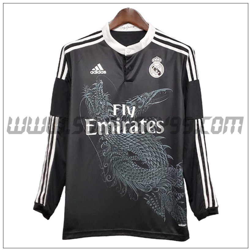 Camiseta Futbol Real Madrid Retro Tercera Manga Larga 2014/2015