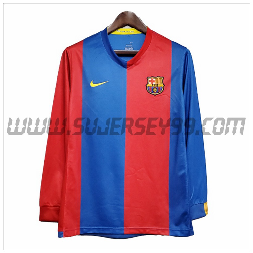 Camiseta Futbol FC Barcelona Retro Manga Larga Primera 2006/2007