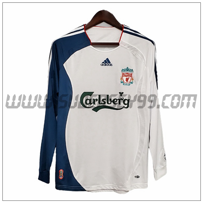 Camiseta Futbol FC Liverpool Retro Manga Larga Segunda 2006/2007