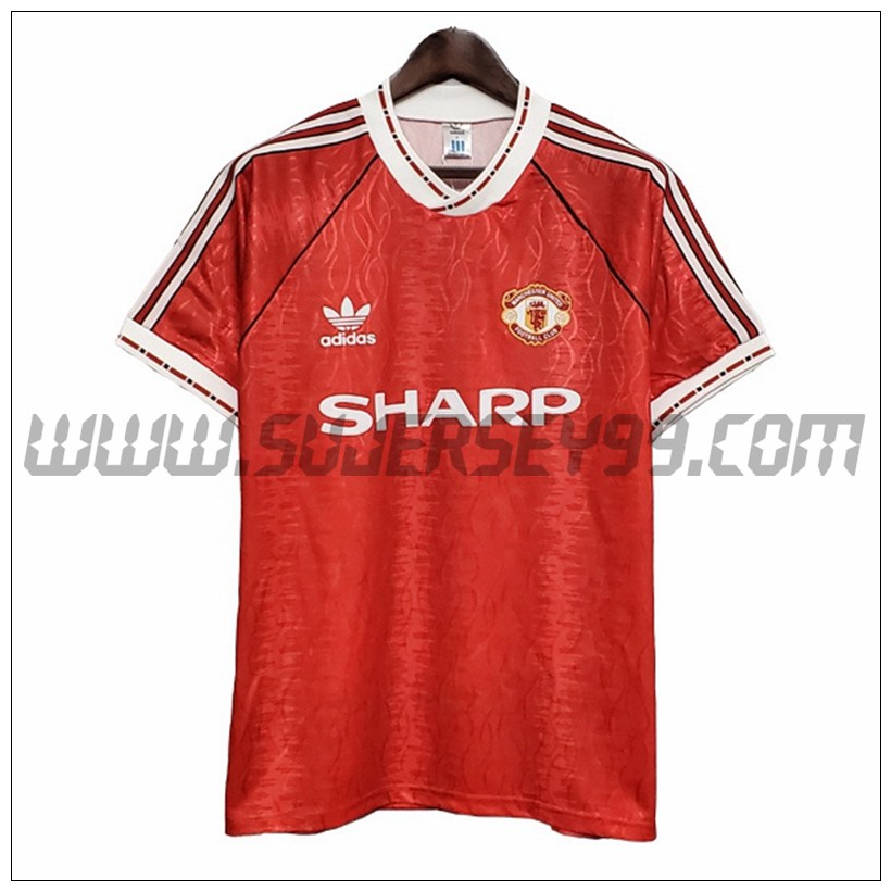 Camiseta Futbol Manchester United Retro Primera 1990/1992