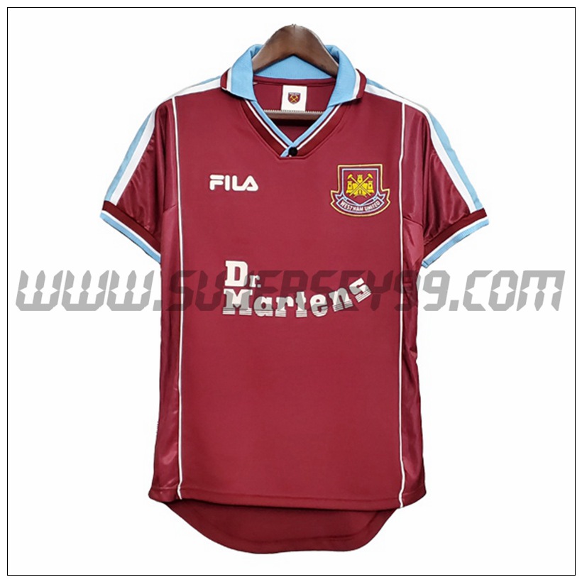 Camiseta Futbol West Ham Retro Primera 1999/2001