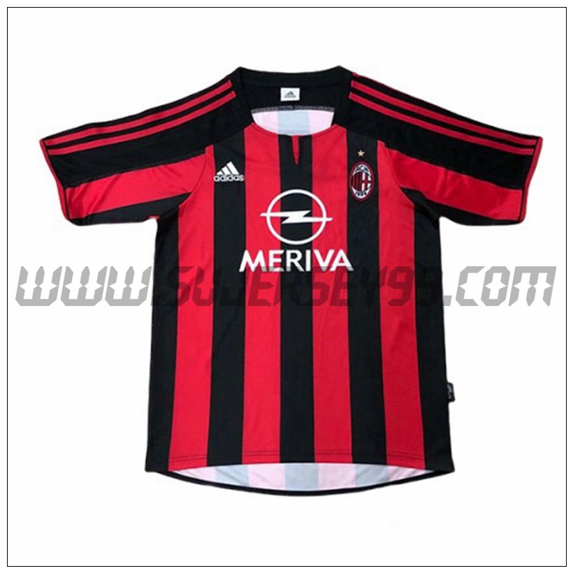 Camiseta Futbol AC Milan Retro Primera 2003/2004