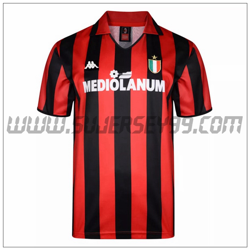 Camiseta Futbol AC Milan Retro Primera 1988/1989