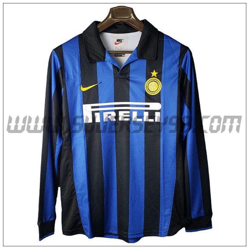 Camiseta Futbol Inter Milan Retro Primera Manga Larga 1997/1998