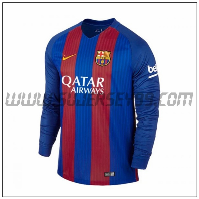 Camiseta Futbol FC Barcelona Retro Primera Manga Larga 2016/2017