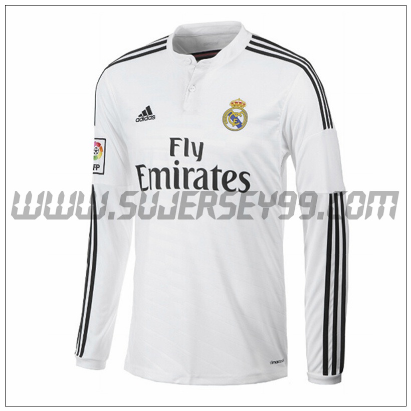 Camiseta Futbol Real Madrid Retro Primera Manga Larga 2014/2015