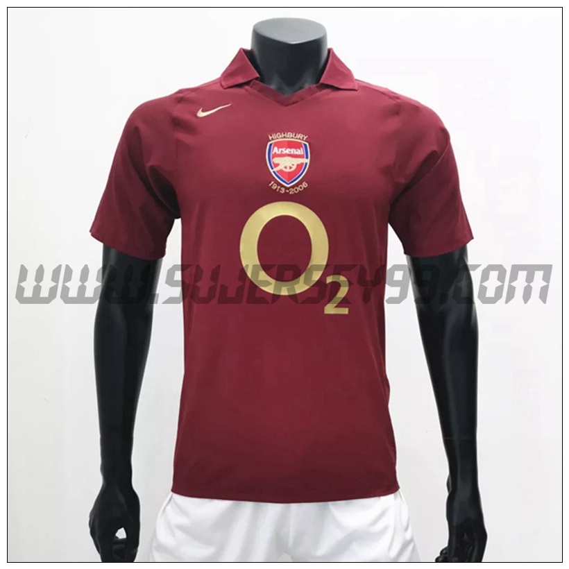 Camiseta Futbol Arsenal Retro Primera 2005/2006