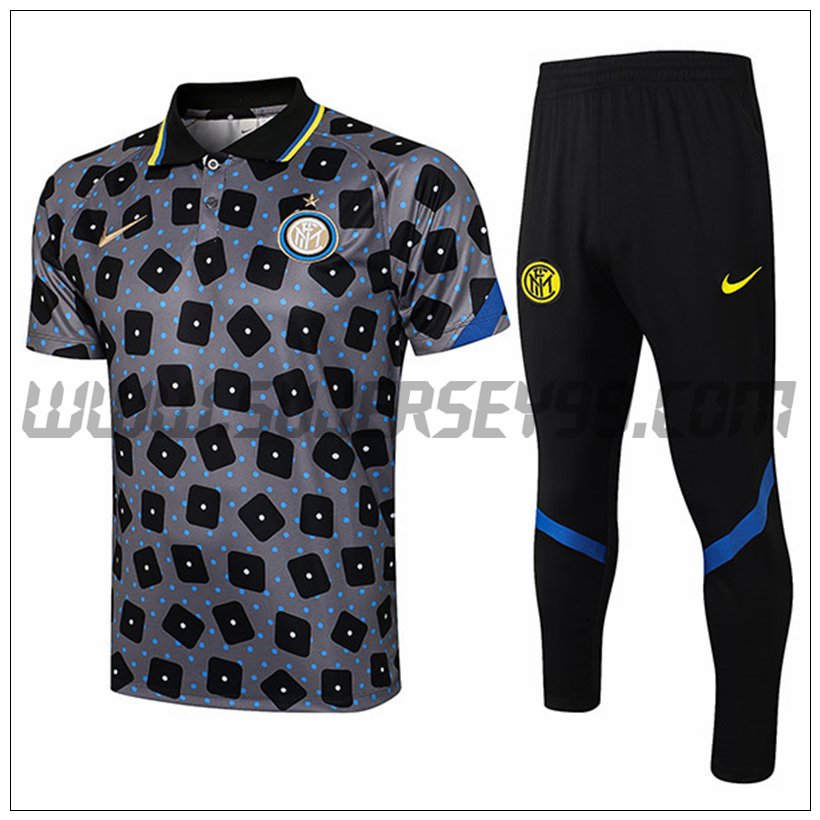 Polo Futbol Inter Milan + Pantalones Gris 2021 2022