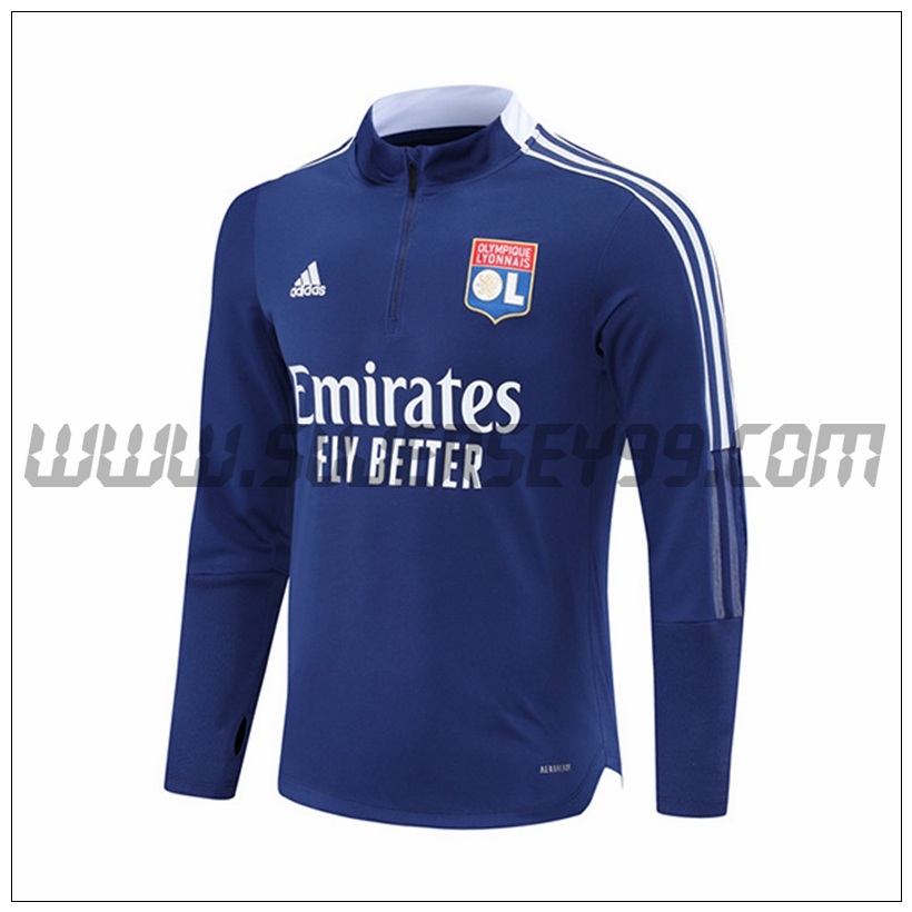 Sudadera Entrenamiento Lyon OL Azul 2021 2022