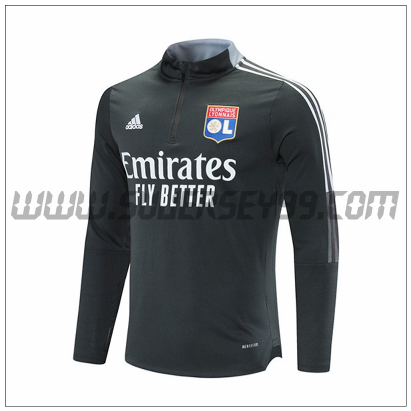 Sudadera Entrenamiento Lyon OL Gris 2021 2022