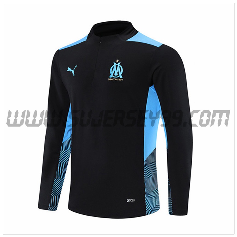 Sudadera Entrenamiento Marsella OM Negro 2021 2022