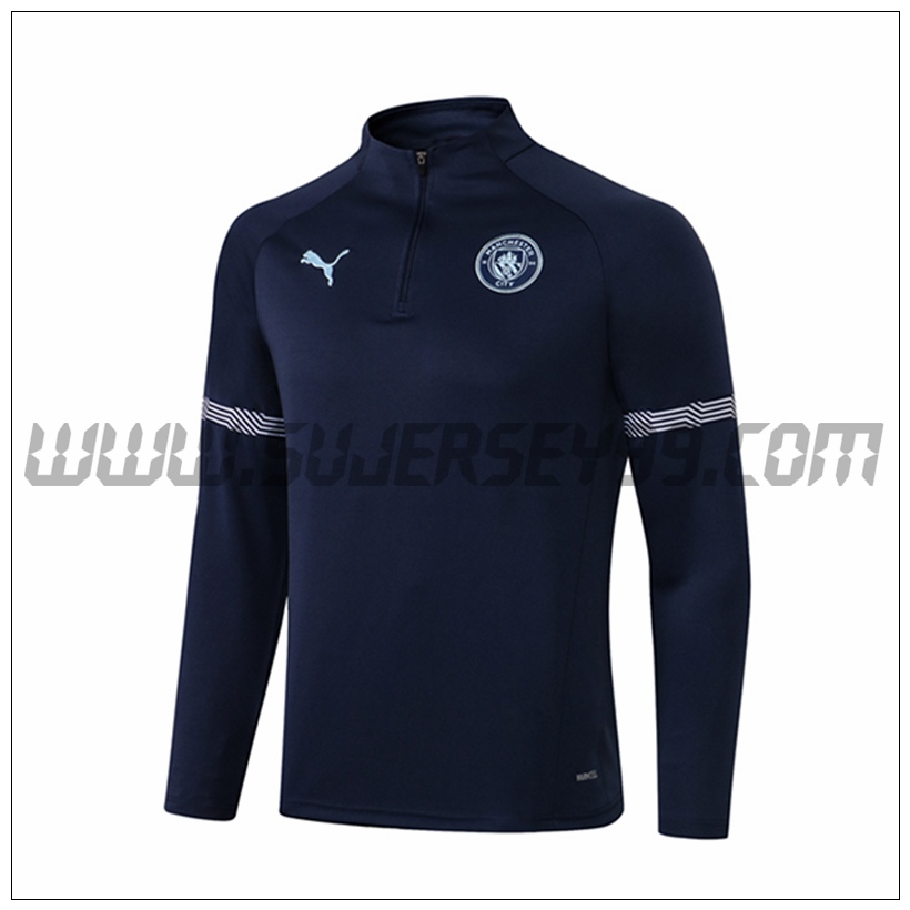 Sudadera Entrenamiento Manchester City Azul 2021 2022