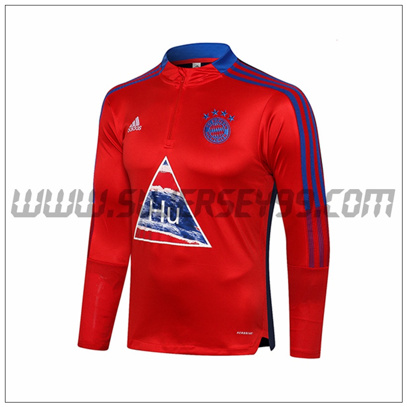 Sudadera Entrenamiento Bayern Munich Rojo/Azul 2021 2022