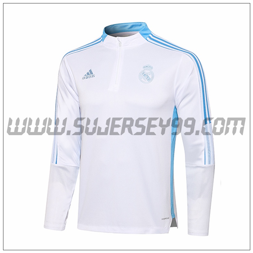 Sudadera Entrenamiento Real Madrid Blanco 2021 2022