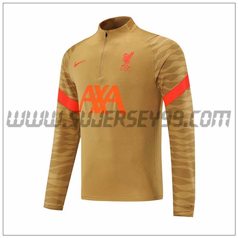 Sudadera Entrenamiento FC Liverpool Marrón 2021 2022