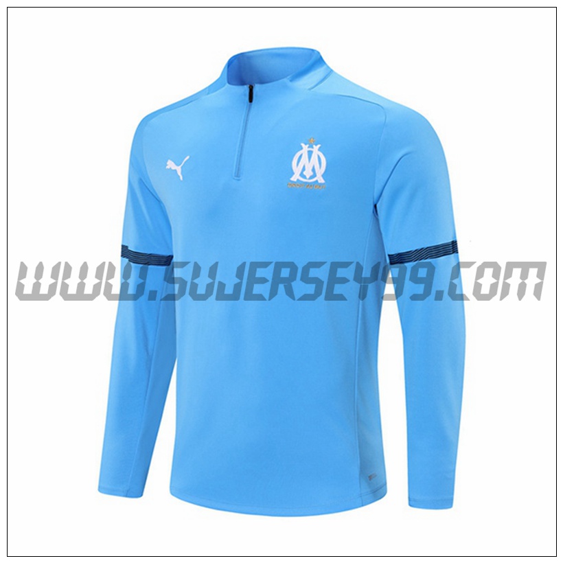 Sudadera Entrenamiento Marsella OM Azul/Negro 2021 2022 -01