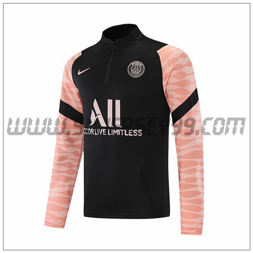 Sudadera Entrenamiento Jordan PSG Negro/Rosa 2021 2022 -01