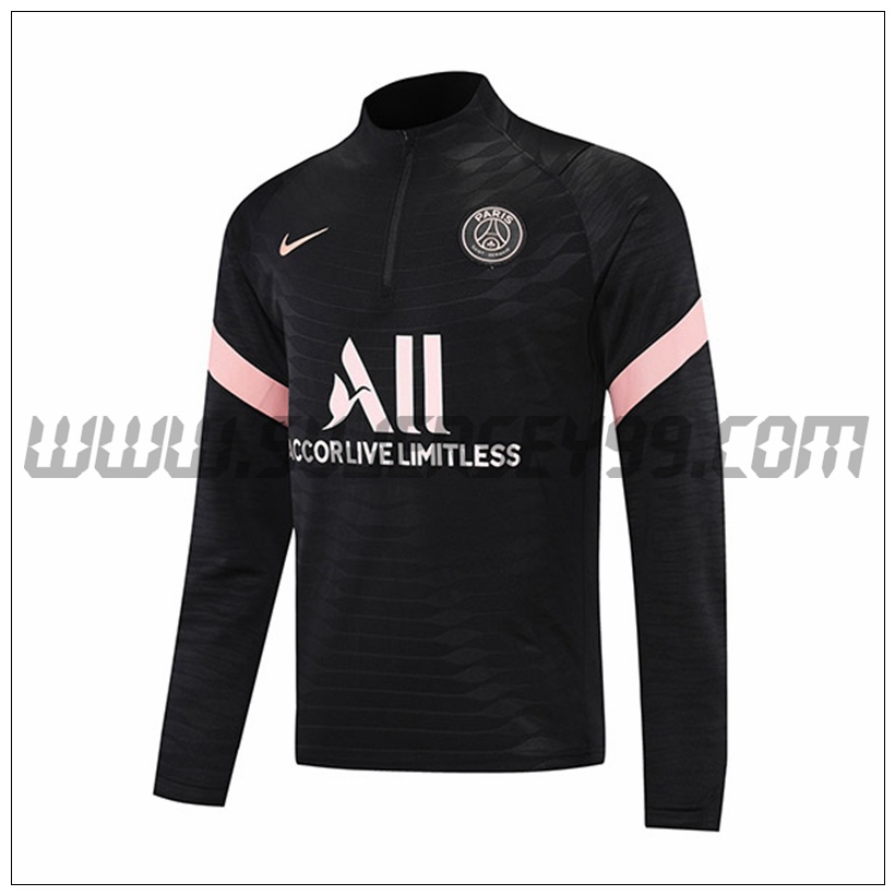 Sudadera Entrenamiento Jordan PSG Rosa/Negro 2021 2022