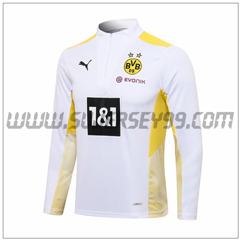 Sudadera Entrenamiento Dortmund BVB Amarillo/Blanco 2021 2022