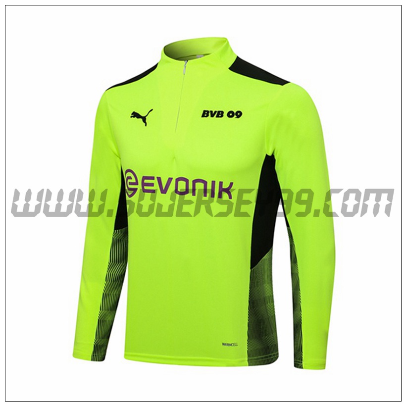 Sudadera Entrenamiento Dortmund BVB Verde/Negro 2021 2022