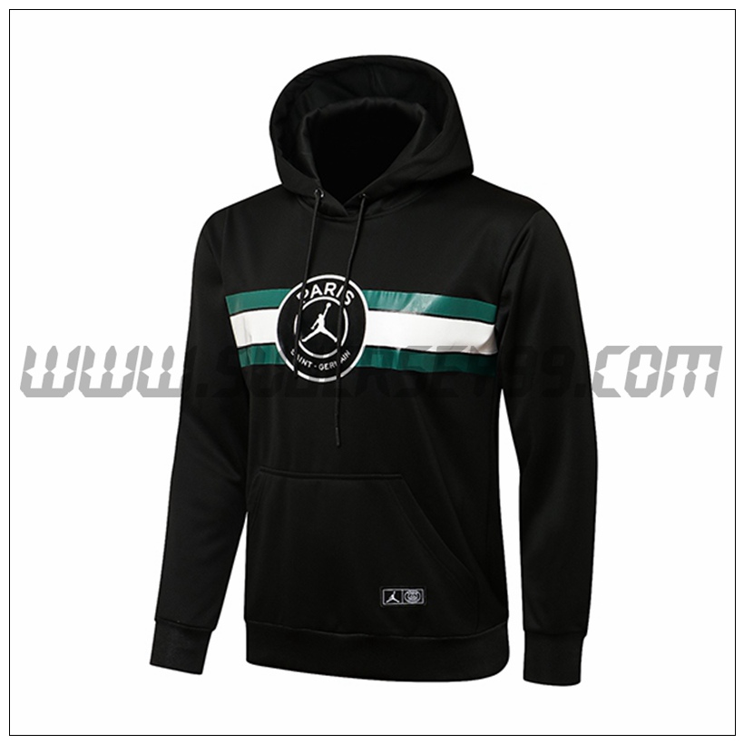 Sudadera con Capucha Jordan PSG Negro/Verde/Blanco 2021 2022