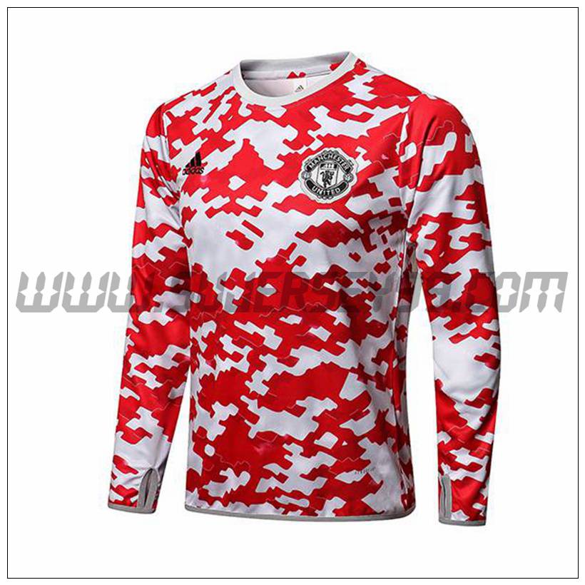 Sudadera Entrenamiento Manchester United Rojo/Blanco 2021 2022