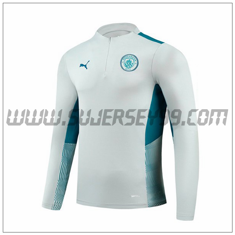 Sudadera Entrenamiento Manchester City Gris 2021 2022