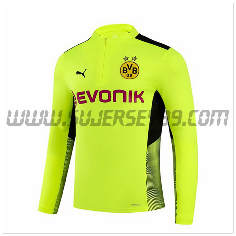 Sudadera Entrenamiento Dortmund BVB Verde/Negro 2021 2022