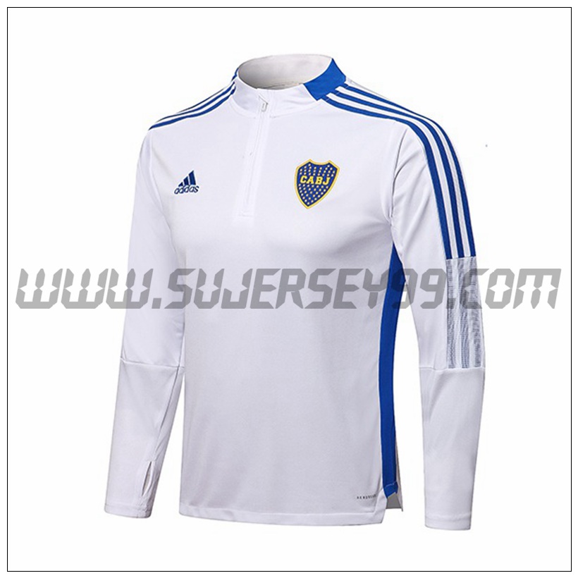 Sudadera Entrenamiento Boca JuNegros Blanco/Azul 2021 2022