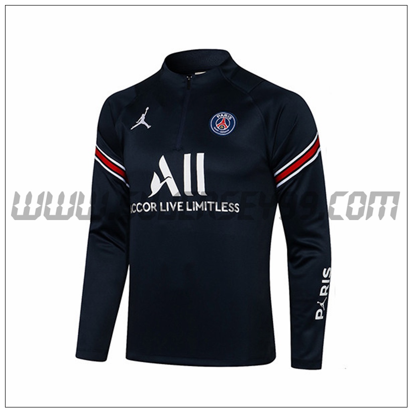 Sudadera Entrenamiento Jordan PSG Negro 2021 2022