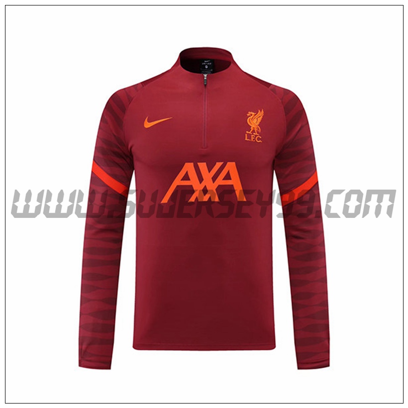 Sudadera Entrenamiento FC Liverpool Rojo 2021 2022