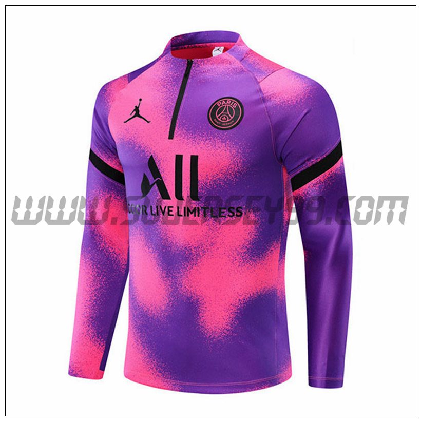 Sudadera Entrenamiento Jordan PSG Rojo/Púrpura Classic 2021 2022