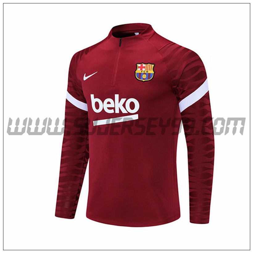 Sudadera Entrenamiento FC Barcelona Rojo 2021 2022