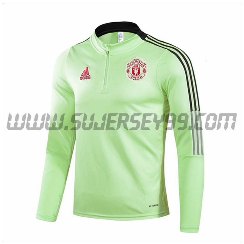 Sudadera Entrenamiento Manchester United Verde 2021 2022