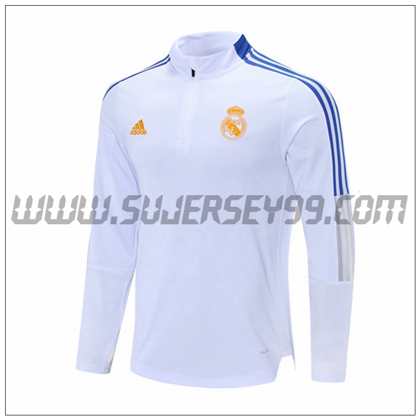 Sudadera Entrenamiento Real Madrid Blanco 2021 2022