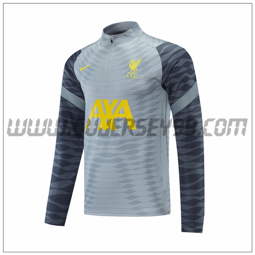 Sudadera Entrenamiento Liverpool Gris 2021 2022