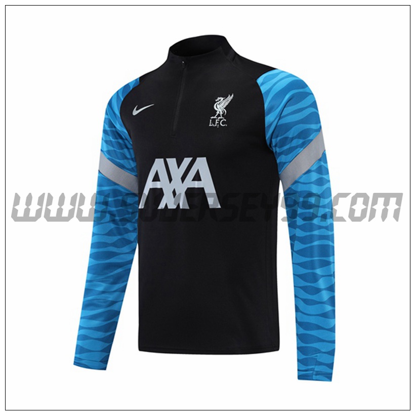 Sudadera Entrenamiento Liverpool Azul/Negro 2021 2022