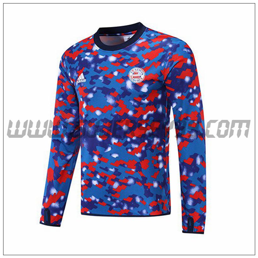 Sudadera Entrenamiento Bayern Munich Azul/Rojo 2021 2022