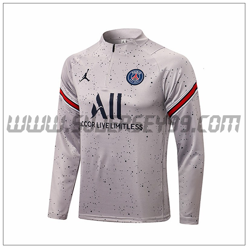 Sudadera Entrenamiento Jordan PSG Gris 2021 2022 -1