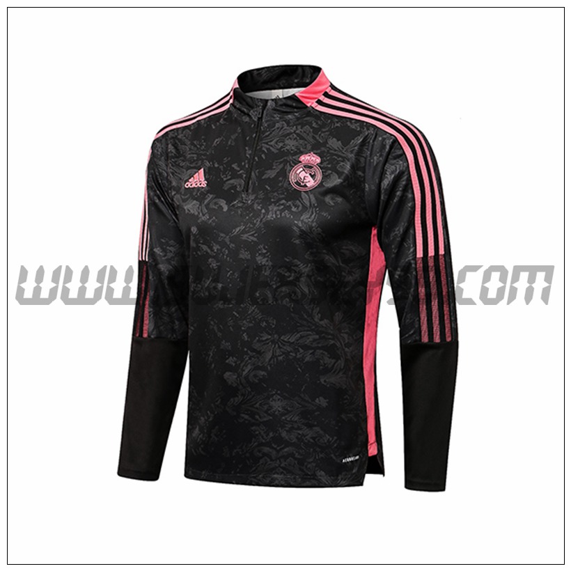 Sudadera Entrenamiento Real Madrid Negro/Rojo 2021 2022