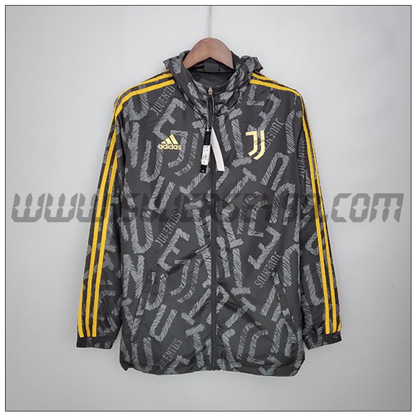 Rompevientos Juventus Negro/Gris 2021 2022